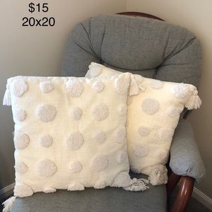 20x20 throw pillow set